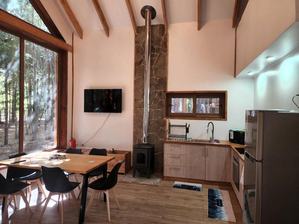 Cabañas cerca del Paso Pino Hachado